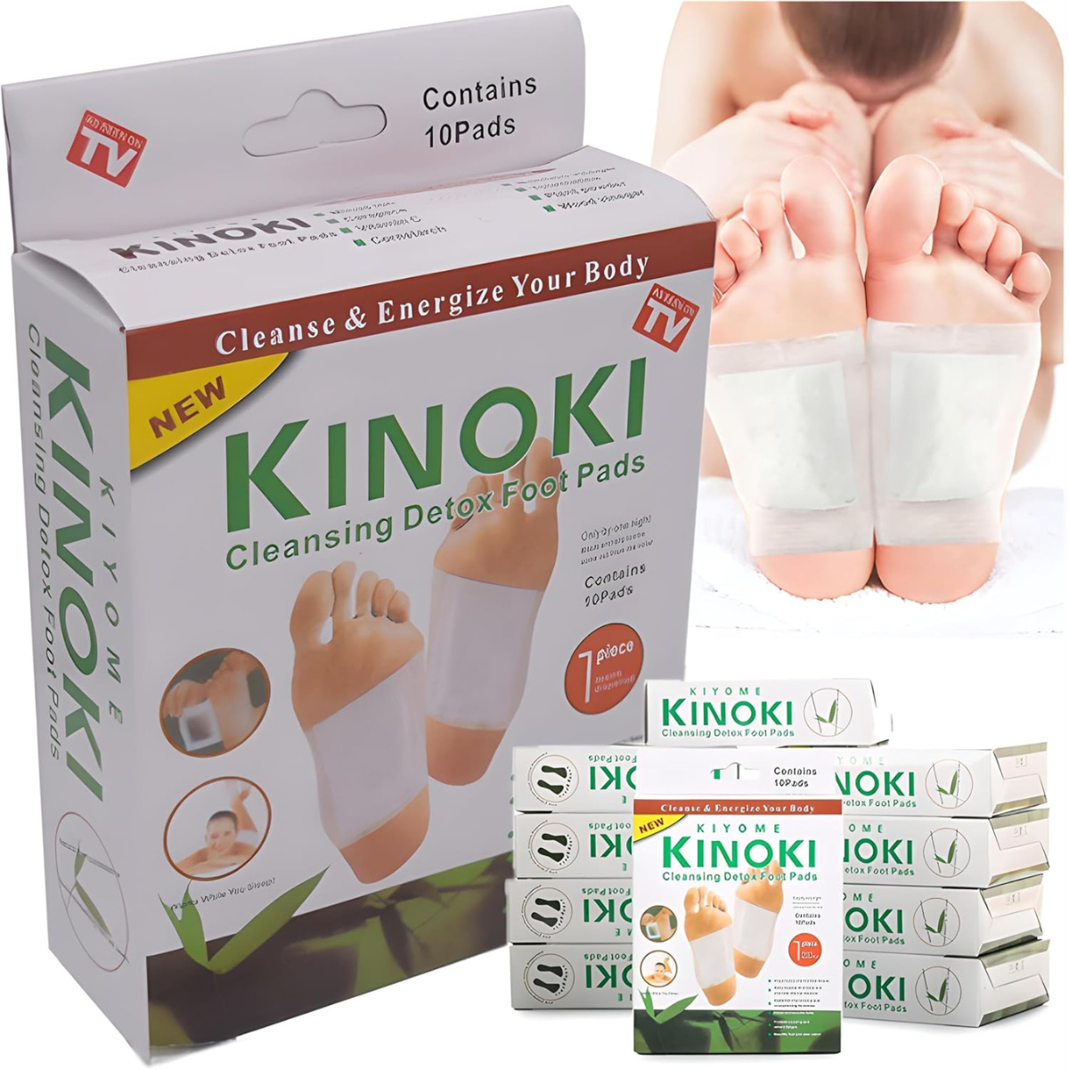 ¡Transforma tu Bienestar con los Parches Kinoki! Pack de 3 Cajas con Envío Gratis para una Desintoxicación Completa 🌱💚