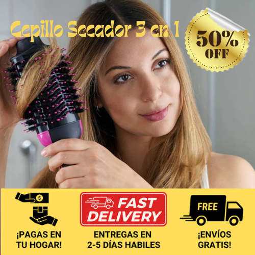 Cepillo Peine Secador De Pelo 3 En 1